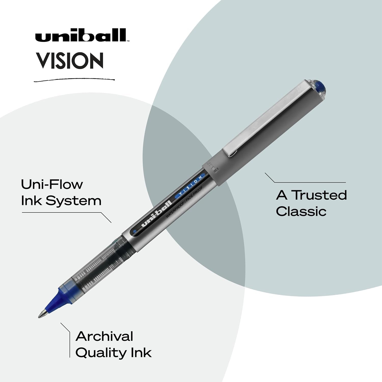 Uniball Vision Rollerball Pens in Blue, Fine 0.7Mm Pens | Office Supplies Sold by Uniball Are Gel Pens, Colored Pens, Ink Pens, Ballpoint, Pen, Fine Point Pen, Gel Pen