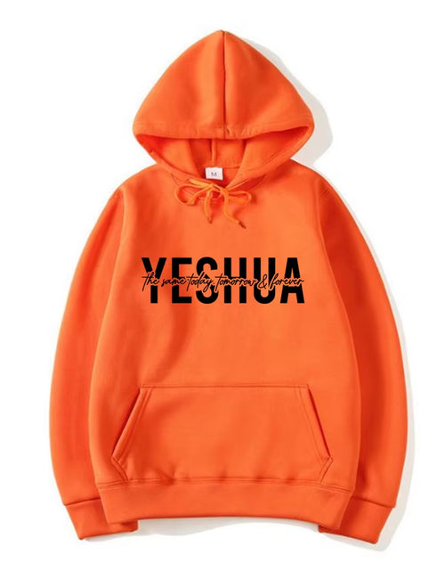 Load image into Gallery viewer, Yeshua Hoodie Christian Hooded Sweatshirt Religious Hoodies Bible Verse Pullover Women Faith Tops Christian Gifts Jesus Apparel
