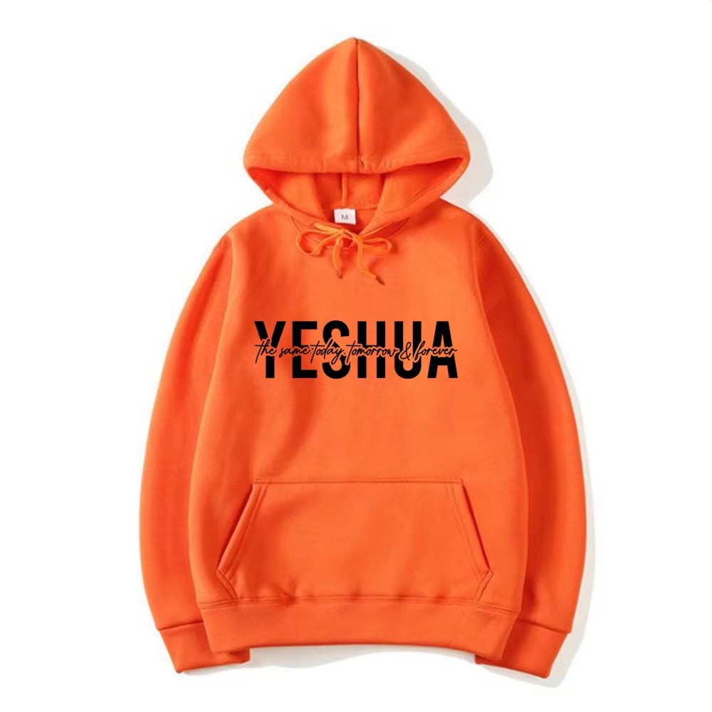 Yeshua Hoodie Christian Hooded Sweatshirt Religious Hoodies Bible Verse Pullover Women Faith Tops Christian Gifts Jesus Apparel