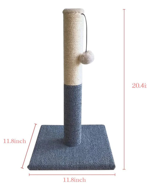 Load image into Gallery viewer, 20&quot; Cat Scratching Post, Cat Scratcher Pole Tower with Sisal Toy Board Pad for Indoor Cats
