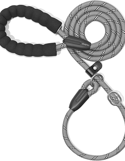 Load image into Gallery viewer, 6 FT Durable Slip Lead Dog Leash with Padded Handle and Highly Reflective Threads, Dog Training Leash, (Medium/Large, 35~120 Lbs., Grey)
