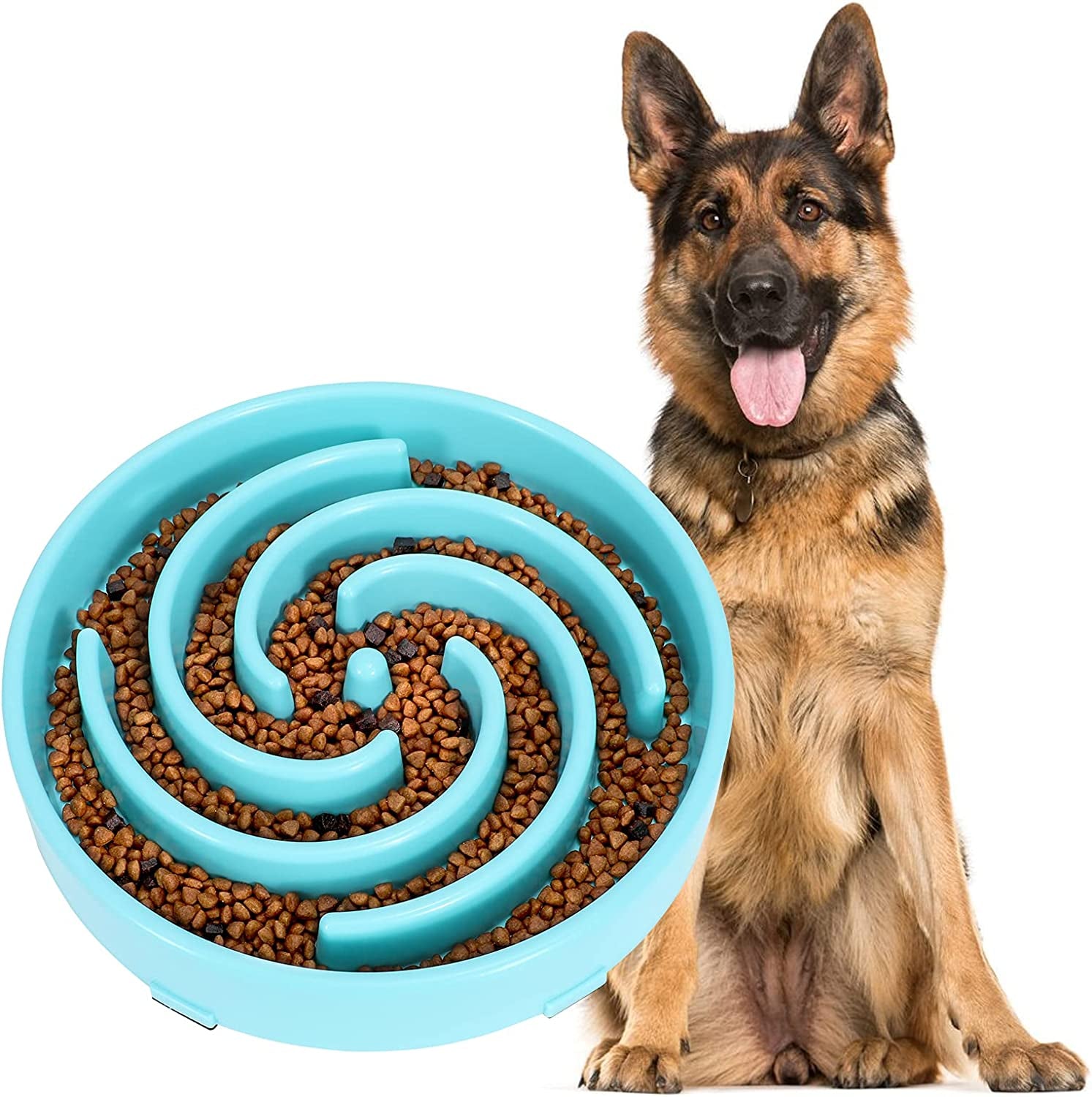 Slow Feeder Dogs Bowl for Large Dogs,Anti-Gulping Pet Slower Food Feeding Bowls Stop Bloat,Preventing Choking Healthy Design Dogs Bowl