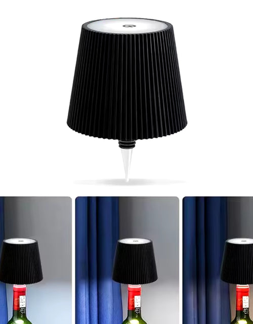 Load image into Gallery viewer, Wireless Bottle Table Lamp Touch Control of 3 Colors and Stepless Dimming Night Lamp Suitable for Bar Wine Bottles Desk Lights
