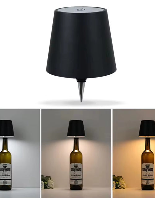 Load image into Gallery viewer, Wireless Bottle Table Lamp Touch Control of 3 Colors and Stepless Dimming Night Lamp Suitable for Bar Wine Bottles Desk Lights
