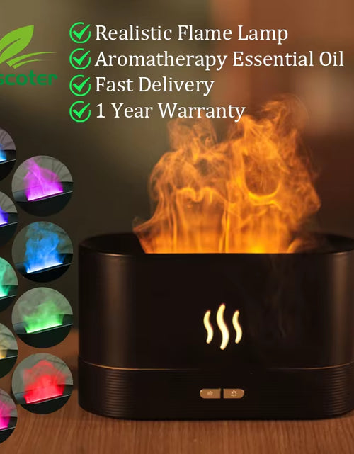 Load image into Gallery viewer, Aroma Diffuser Air Humidifier Ultrasonic Cool Mist Maker Fogger Led Essential Oil Flame Lamp Difusor
