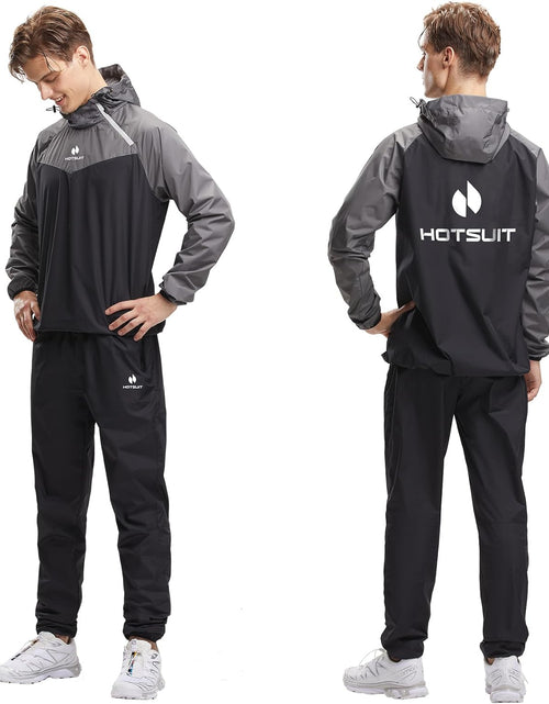 Load image into Gallery viewer, Sauna Suit for Men Sweat Sauna Jacket Pant Gym Workout Sweat Suits
