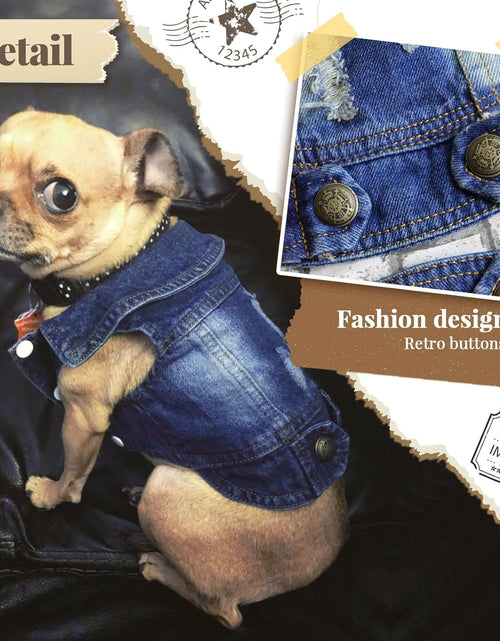 Load image into Gallery viewer, Pet Vests Dog Denim Jacket Hoodies Puppy Jacket for Small Medium Dogs
