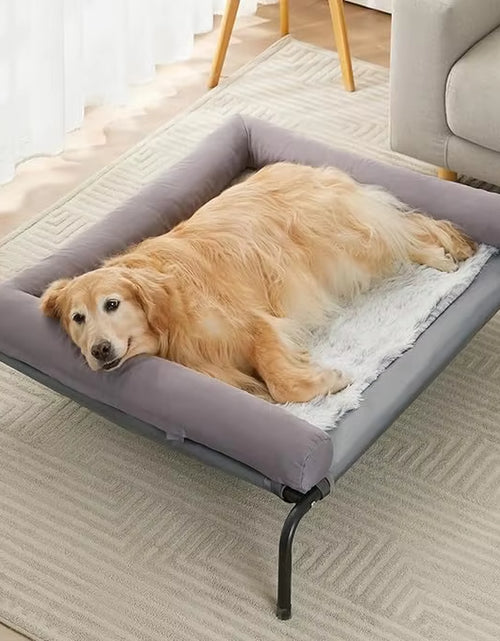 Load image into Gallery viewer, 43&quot;Lx31&quot;Wx8&quot;Th Dog Bed with Breathable Mesh, Skid-Resistant Feet, Cooling Chew Proof Portable Pet Cot, Elevated Large Dog Bed
