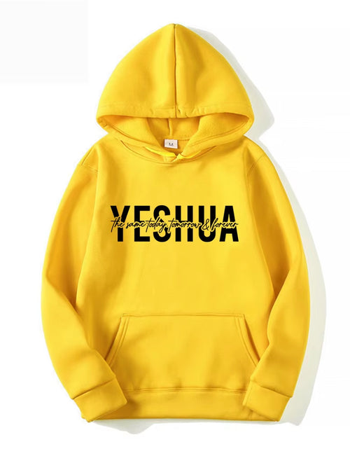 Load image into Gallery viewer, Yeshua Hoodie Christian Hooded Sweatshirt Religious Hoodies Bible Verse Pullover Women Faith Tops Christian Gifts Jesus Apparel
