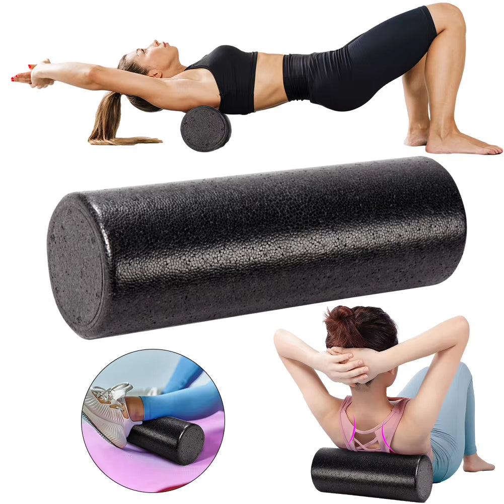 High Density Foam Rollers 12 Inch Solid Core Foam Massage Roller round Back Legs Foam Roller for Exercise Yoga Pilates Physical