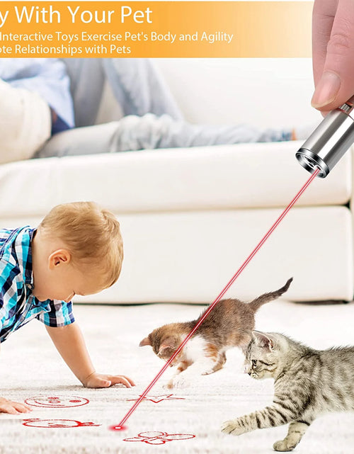 Load image into Gallery viewer, Cat Laser Pointer Toy Rechargeable,Interactive Toy for Cat Kitten Dog with a Mouse Toy,Silver
