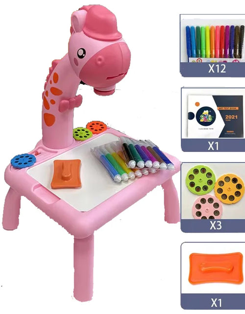 Load image into Gallery viewer, Children Led Projector Drawing Table Toy Painting Set Table Educational Board Learning Tools Painting Toys for Children
