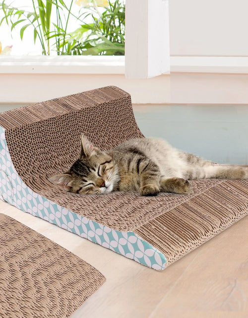 Load image into Gallery viewer, Cat Scratcher Cardboard, 2 in 1, Removable Corrugate Cat Scratching Pad with Catnip&amp;Ball
