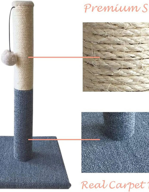 Load image into Gallery viewer, 20&quot; Cat Scratching Post, Cat Scratcher Pole Tower with Sisal Toy Board Pad for Indoor Cats
