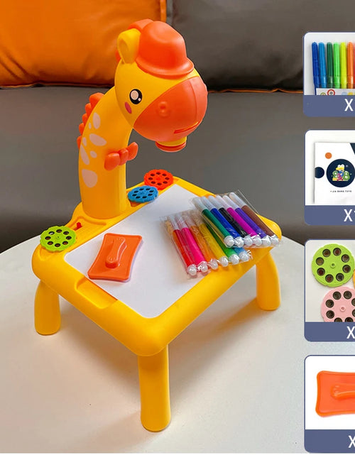 Load image into Gallery viewer, Children Led Projector Drawing Table Toy Painting Set Table Educational Board Learning Tools Painting Toys for Children
