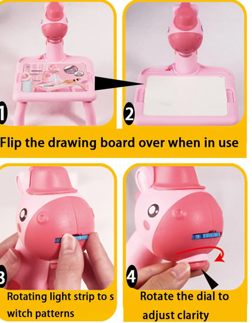 Load image into Gallery viewer, Children Led Projector Drawing Table Toy Painting Set Table Educational Board Learning Tools Painting Toys for Children
