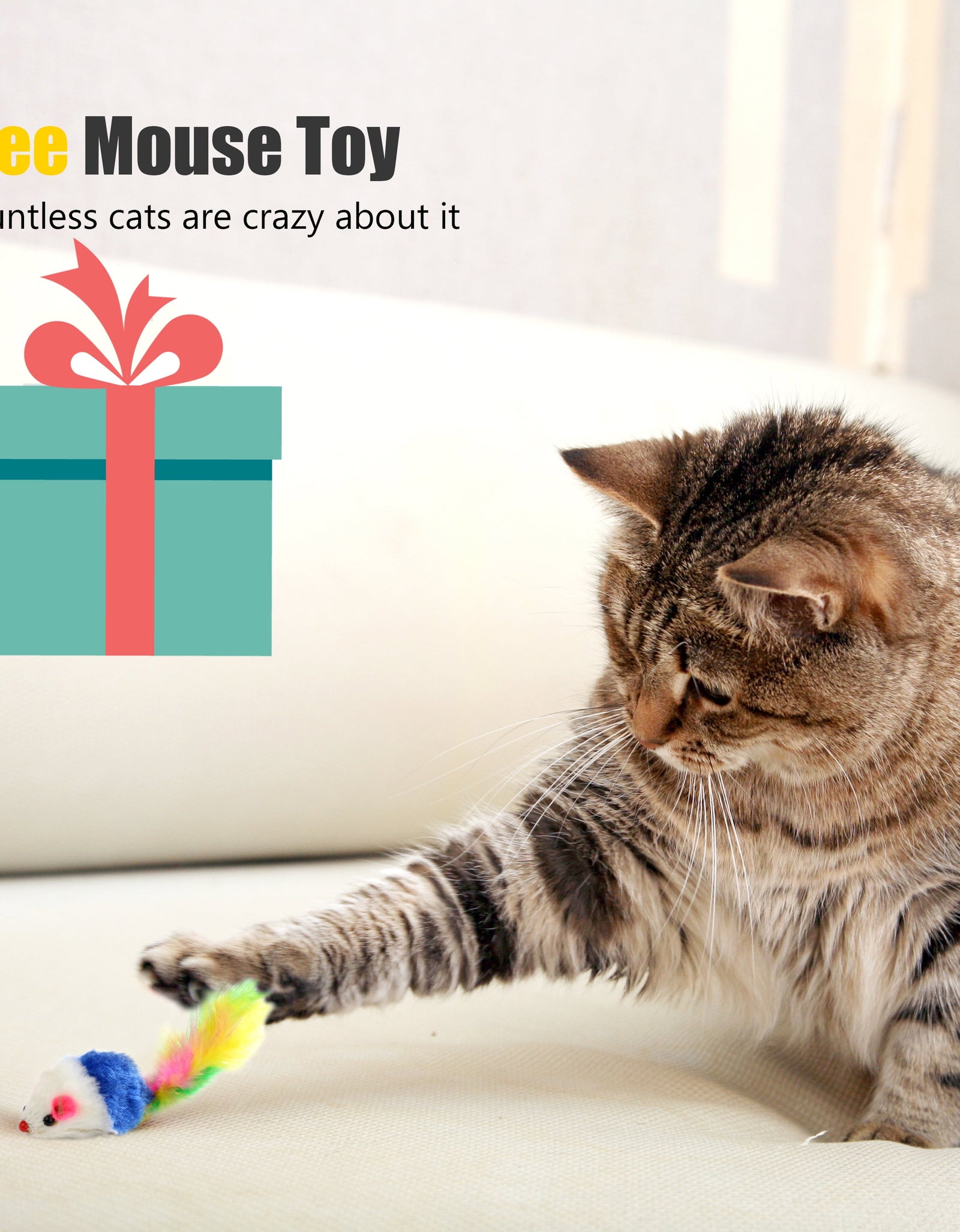 Cat Laser Pointer Toy Rechargeable,Interactive Toy for Cat Kitten Dog with a Mouse Toy,Silver