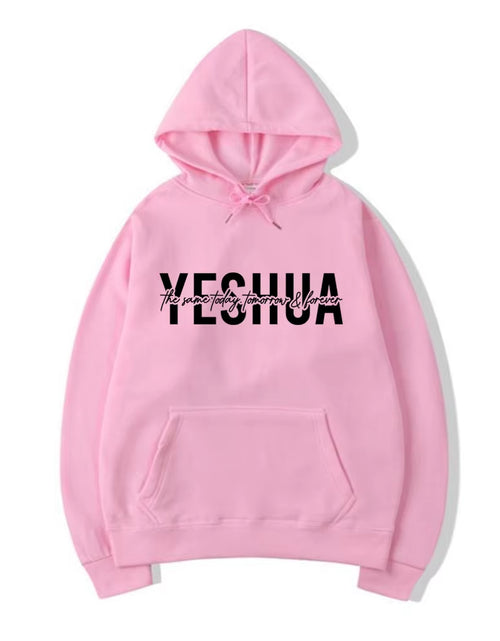 Load image into Gallery viewer, Yeshua Hoodie Christian Hooded Sweatshirt Religious Hoodies Bible Verse Pullover Women Faith Tops Christian Gifts Jesus Apparel
