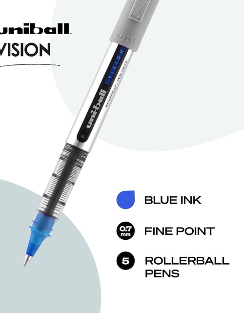 Load image into Gallery viewer, Uniball Vision Rollerball Pens in Blue, Fine 0.7Mm Pens | Office Supplies Sold by Uniball Are Gel Pens, Colored Pens, Ink Pens, Ballpoint, Pen, Fine Point Pen, Gel Pen
