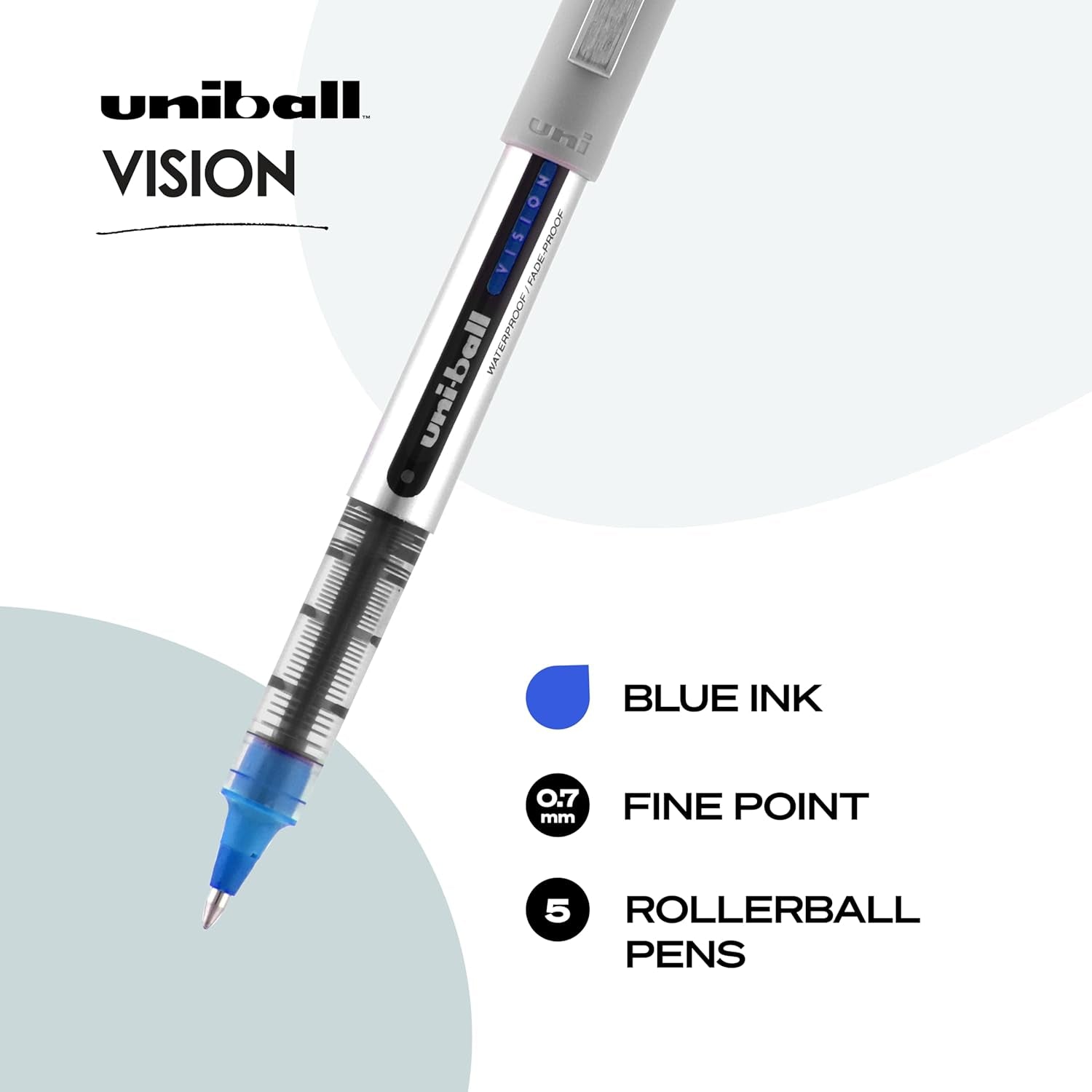 Uniball Vision Rollerball Pens in Blue, Fine 0.7Mm Pens | Office Supplies Sold by Uniball Are Gel Pens, Colored Pens, Ink Pens, Ballpoint, Pen, Fine Point Pen, Gel Pen