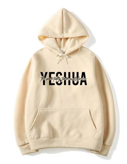 Load image into Gallery viewer, Yeshua Hoodie Christian Hooded Sweatshirt Religious Hoodies Bible Verse Pullover Women Faith Tops Christian Gifts Jesus Apparel
