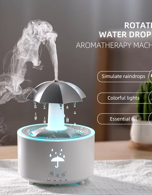 Load image into Gallery viewer, Creative Umbrella Water Drop Air Humidifier with Colorful Light Raindrop Aroma Essential Oil Diffuser Aromatherapy Humidifier
