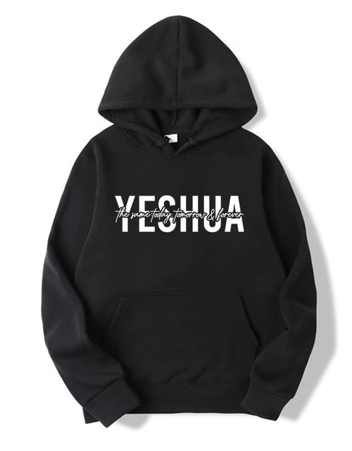 Load image into Gallery viewer, Yeshua Hoodie Christian Hooded Sweatshirt Religious Hoodies Bible Verse Pullover Women Faith Tops Christian Gifts Jesus Apparel
