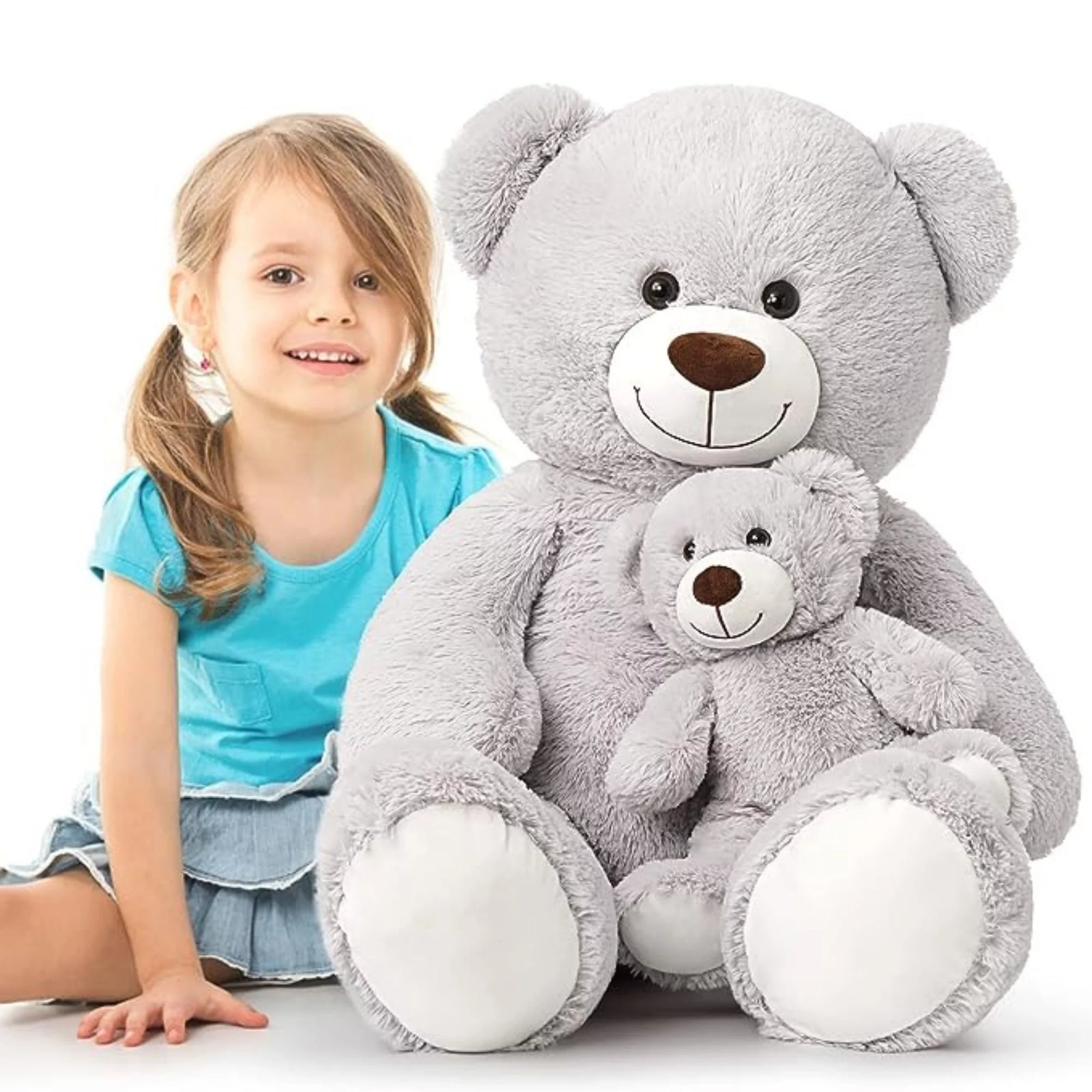 39" Giant Teddy Bear Mommy and Baby Soft Plush Bear Stuffed Animal