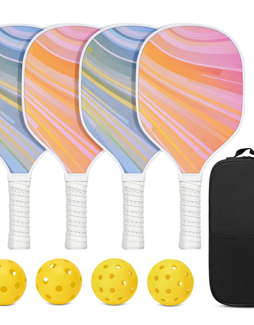 Load image into Gallery viewer, Pickleball Paddles, USAPA Approved Fiberglass Pickleball Set of 2/4 with Premium Pickleball Paddles, 4 Pickleball Balls and Pickleball Bag
