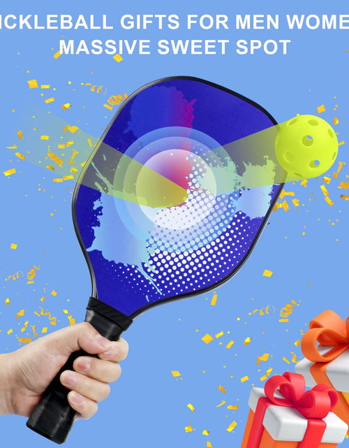 Load image into Gallery viewer, Pickleball Paddles Set Pickleball Rackets with 4 Wood Pickleball Paddles, 4 Pickleball Balls, 4 Grip Tape &amp; Carry Bag, Pickleball Gifts
