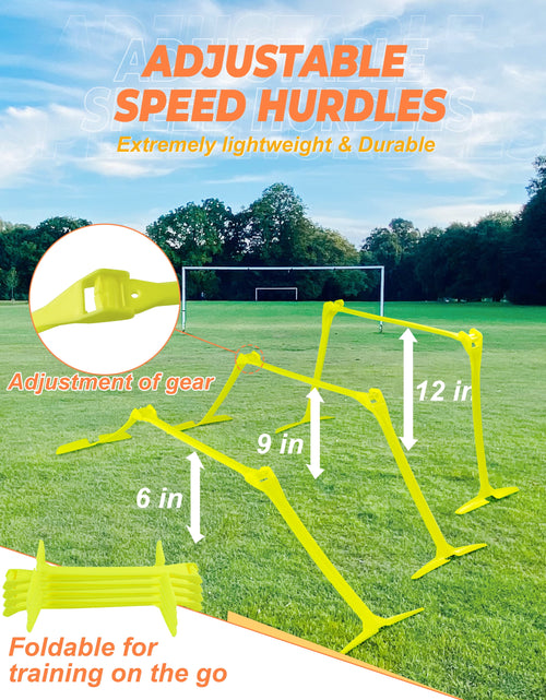 Load image into Gallery viewer, DF  Speed and Agility Training Set, Agility Training Equipment for Kids with 20Ft Sports Agility Ladders, Cones, Agility Hurdles, Resistance Parachute, Jump Rope for Basketball, Soccer
